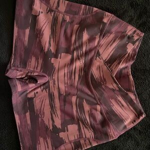 Pink and Brown Patterned Shorts
